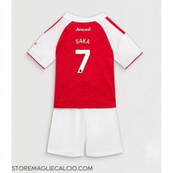 Arsenal Bukayo Saka #7 Maglia Gara Casa Repliche 2025-26 Bambino